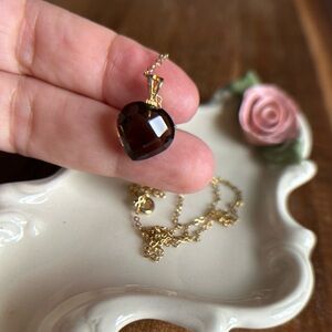 Elegant Gold and Brown (Smoky Quartz) Pendant Necklace